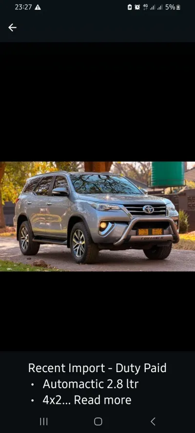 Toyota Fortuner GD6 2.8L Diesel, 4x2, Recent Import - 109,000 km